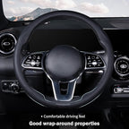 Steering Wheel Cover Thin Car Steering Wheel Accessories Universal Snap On Protector, Black