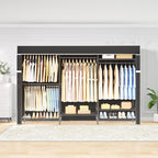 Ulif E13C Pro Heavy Duty Closet Organizer System，Freestanding Clothing Racks for Hanging Clothes，Adjustable Garment Rack 75" 