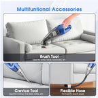 Handheld Vacuum Cordless Rechargeable – 6000Pa Mini Hand Held Vacuum, LED Light, 20–25 Mins Runtime, USB Charging, 500ML Cup 