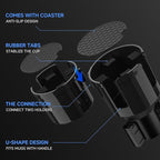 DYLEN Car Cup Holder Expander, 2 in 1 Cup Holder Adapter Extender for Car with Expandable Insert, Fits Yeti, Hydroflask and O
