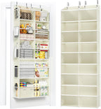 5-Tier Over The Door Organizer with 10 Side Mesh Pockets & Clear Windows, 80 lbs Weight Capacity Hanging Storage for Bathroom