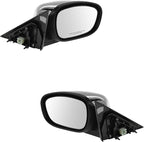 TRQ 2 Piece Driver and Passenger Side Mirror Assembly Set Electric Adjustment Heated No Memory Chrome Compatible with 2005-20