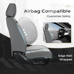 Coverado Car Seat Covers Full Set, Nappa Leather Seat Covers for Cars, Car Seat Protector Car Seat Cushion, Front and Back Se