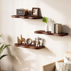 Floating Shelves for Wall, 24 inch Rustic Wooden Floating Shelves, Wall-Mounted Floating Bookshelf, Hanging Shelves with Uniq