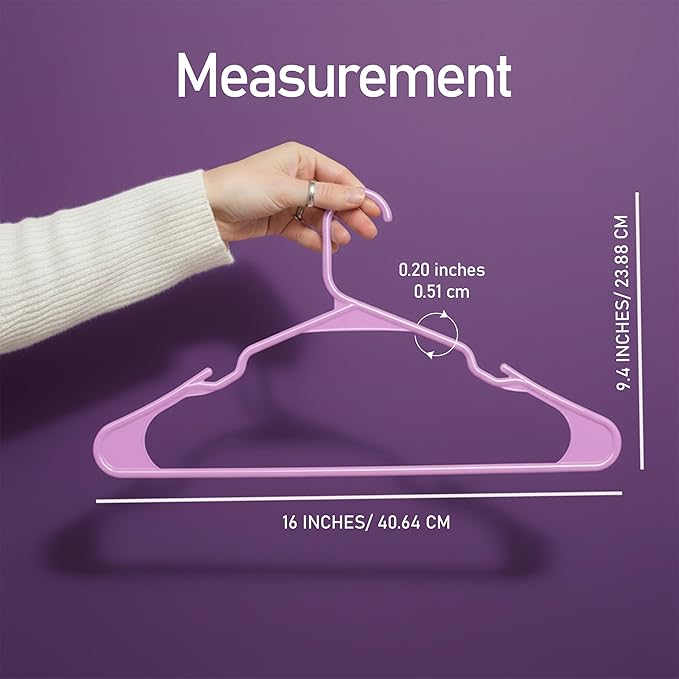 Utopia Home Plastic Hangers 50 Pack - Perfect Space Saving Clothes Hanger - Durable and Strong - Perfect Closet Organizers wi