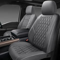 NS YOLO Leather Car Seat Covers,Universal Fit for Most Cars,SUVs and Sedans,Waterproof Luxury Leatherette Cushions, 2 Seats P