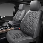 NS YOLO Leather Car Seat Covers,Universal Fit for Most Cars,SUVs and Sedans,Waterproof Luxury Leatherette Cushions, 2 Seats P