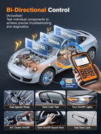 FOXWELL NT510 Elite OBD2 Scanner fit for Porsche Diagnostic Tool, Full System Bi-Directional Control Code Reader with All
