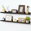 Picture Ledge Shelf Wall, 36 inch Solid Ash Wood Nursery Book Shelves 2 Packs, Floating Ledge Shelves for Kids' Room Bedroom 