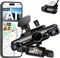 4K STARVIS 2 Dash Cam Front and Rear, 360° 4 Channel Dash Camera for Cars, Car Video Recorder with AI Driver Monitor System, 