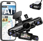 4K STARVIS 2 Dash Cam Front and Rear, 360° 4 Channel Dash Camera for Cars, Car Video Recorder with AI Driver Monitor System, 