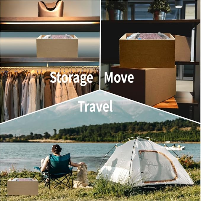 20 Pack Space Saver Vacuum Storage Bags for Clothing Travel, Vacuum Seal Compression Bags for Clothes, Packing, Luggage, Blan