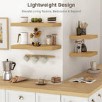 Vivelove 10" Deep Floating Shelves Over Toilet, 16" Wall Shelves for Bathroom Bedroom Kitchen Living Room Laundry Room, Moder