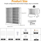 AWTATOS 6 Cube Closet Organizer Storage Shelves Portable Clothes Organizers and Storage Stackable Cubby Shelving for Closet B