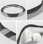 West Llama Microfiber Leather Car Steering Wheel Cover Universal Fit 15-15.5 inch SUV,Sedan,Car,Trucks(Black+Gray-M-Large Siz