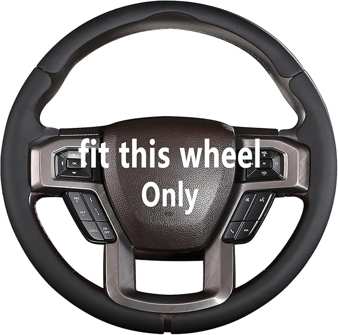 Steering Wheel Cover for Ford F150 2015-2020/ F250 2017-2022/ F350 2017-2022/ F450 2017-2022/ F550 2017-2022/ Ford Expedition 2018-2021 Steering Wheel Protector for Ford Steering Wheel Accessories