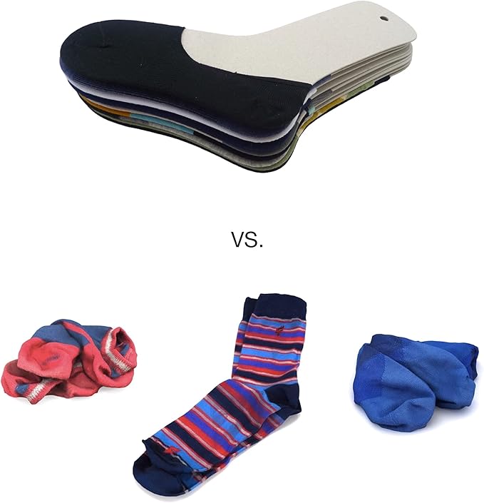 TATYZ Cardboard Sock Inserts Form Blockers, Sock Shaper and Organizer for Storage or Display - 10 PCS (Medium)