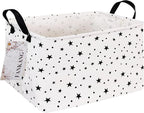 FANKANG Storage Basket,Nursery Hamper Canvas Laundry Basket Foldable with Waterproof PE Coating Storage, Office, Bedroom, Clo