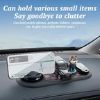Multifunction Car Anti-Slip Mat, Universal Car Anti Slip Mat Phone Holder, Dashboard Accessories, 360° Rotating, with Tempora
