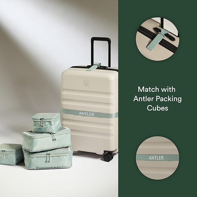 ANTLER Luggage Tags - Durable Rubber, for Suitcases & Travel Bags, Assorted Colors, Easy ID & Personalization, Fits Most Suit