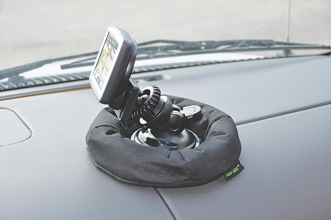 Bracketron NavMat Portable GPS Dash Pad Converts Windshield GPS Mount into Dashboard Mount Weighted Beanbag Friction Base 8 inch Base 3.5 inch Center