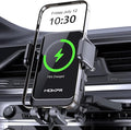 Wireless Car Charger, MOKPR 15W Fast Charging Auto Clamping CD Slot Air Vent Car Phone Holder with LED Light Car Charger for iPhone 16/15/14/13/12 Pro Max Plus, Samsung S23/S22/S21,etc