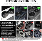 360° Rotating Wood Car Tray & Desk for Laptop - Steering Wheel Cup Holder Table, Car Accessories for Women & Men, Compatible with Tesla Model Y/3/S, Ford F150/Explorer/Maverick & Most Vehicles