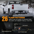 XRIDONSEN 2 in 1 White Traffic Advisor Light Bar 144 LED Emergency Warning Safety Interior Rear Window Front Dash Windshield Strobe Lights for Police Firefighter Vehicles Trucks Car (2x17.7 inch)