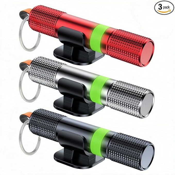 Car Window Breaker and Seatbelt Cutter Keychain,2 in 1 Safe Hammer Glass Break Underwater,Safety Automotive Emergency Escape 