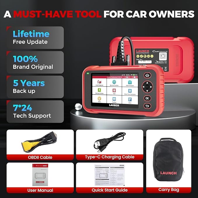 LAUNCH OBD2 Scanner CRP123I V3.0 Elite, 2026 Lifetime Free WiFi Update Scan Tool, FCA SGW, CANFD&DoIP, SAS/Throttle/Brake/BMS