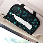 Car Tissue Holder Car Visor Organizer Tissue Box Holder for Car Sun Visor Organizer with Car Vehicle Accessories Essentials Interior for Women Men Black Skateboard Sneaker Jellyfish
