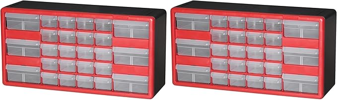 Akro-Mils 26-Drawer Plastic Drawer Storage Cabinet for Garage Organization, Bead Organizer, Building Bricks Storage, Teacher 