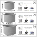 90L Extra Large Blanket Basket,Rope Woven Storage Basket with Handles, Laundry Hamper for Toys, Clothes, Pillows & Towels, Pe