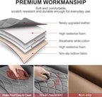 2 Pack Leather Front Car Seat Cover Bottom Car Seat, Universal Anti-Slip Driver Car Seat Protectors with Storage Pocket, Wate