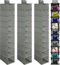 Kenning 4 Pack Hanging Shoe Shelves 10 Shelf Hanging Shoe Organizer Holder for Hats Purses Handbags Closet Space Saving