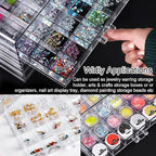 YUFONG Earring Storage Box Organizer, Acrylic Jewelry Storage Box Holder 5 Drawers Transparent Jewelry Display Stand with 120