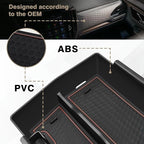 Muslogy Upgraded Center Console Organizer Compatible with 2025 Subaru Forester Middle Armrest Storage Box Insert Tray Cable Holder Interior Accessories Easy Removal (Brown) Won't fit 2026