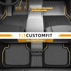 Floor Mats for Dodge Journey 2011 2012 2013 2014-2016 2017 2018 2019 2020, TPE 2015 Q5 Floor Mats 1st & 2nd Row, TPE Waterproof Summer Winter Non-Slip All Weather Floor Liners Car Accessories