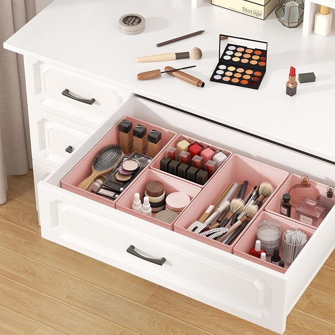 DIMJ Drawer Organizer Clothes Storage - 24 Pack Baby Dresser Organizer for Nursery, Small Fabric Closet Drawer Organizer Bins