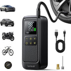 Car Tire Inflator Portable Air Compressor - Lamicall [5X Faster][150 PSI] Air Pump with Rechargeable Battery for Car, Motorcycle, Bike, ATV,MTV, Scooter, Ball