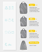 BAGSMART Compression Packing Cubes, 6 Set/4 Set/2 Set Travel Packing Cubes for Carry on Suitcases, Compression Suitcase Organ