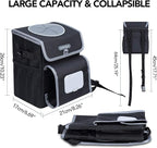 Farasla All-in-One Car Trash Can, Garbage Bag for Car with Removable Leakproof Interior Liner, Adjustable Tissue Holder & Straps(Black)