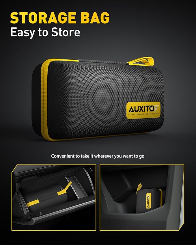 Jump Starter with Air Compressor, AUXITO 6000A Portable Car Jumper, 150PSI Digital Tire Inflator, 12V Jump Box for All