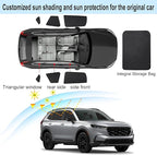 Front Side Half Window Shade Foldable Custom Fit for Honda RV3/4/5/6 2023-2026 Car Window Shades for Side Window Sun Shade UV Protection Heat Insulation for Camping Sleeping 6PCS