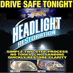 Gliptone Headlight Restoration Kit, No Sanding or Tools Required, Restores Yellowed and Cloudy Headlights, Improves Night Vis