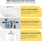 283PCS Metal Pegboard Hooks Organizer Kit for Organizing Various Tools - Heavy Duty 1/4" & 1/8" Pegboard Accessories with Peg