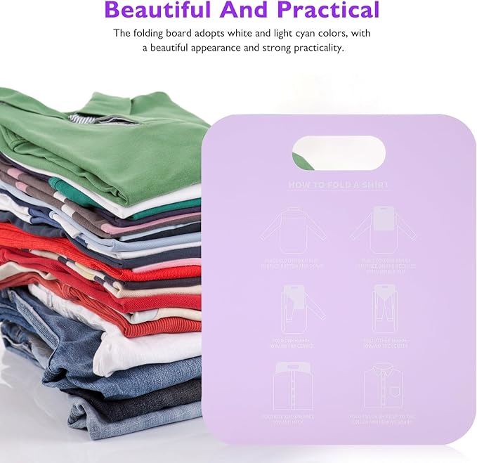2pcs Shirt Folding Boards for Adults Boy Girl Clothing Folding Tool for Easy Laundry Portable Folder for Organizing Shirts an