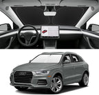 Custom Fit Windshield Sun Shade for Audi Q3 2015-2018, Blocks UV & Heat, Front Window Sunshade Accessories, Easy Fold & Store Keep Your Car Cooler