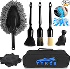 10PCS Car Detailing Cleaning Kit Interior Cleaner, Car Detailing Brushes, Car Duster, Car Cleaning Gel, Microfiber Cleaning C