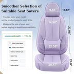 Coverado Seat Covers, Car Seat Covers Front Seats, Leather Seat Covers for Cars, Car Seat Protector Waterproof, Purple Car Se